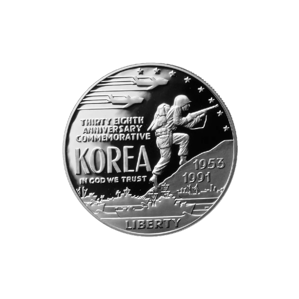 Pièce de 1 dollar du Mémorial de la Guerre de Corée (États-Unis) 1991-P