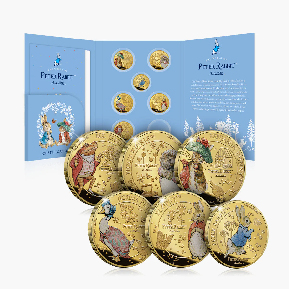 Whiskers and Tales Peter Rabbit Complete Coin Collection