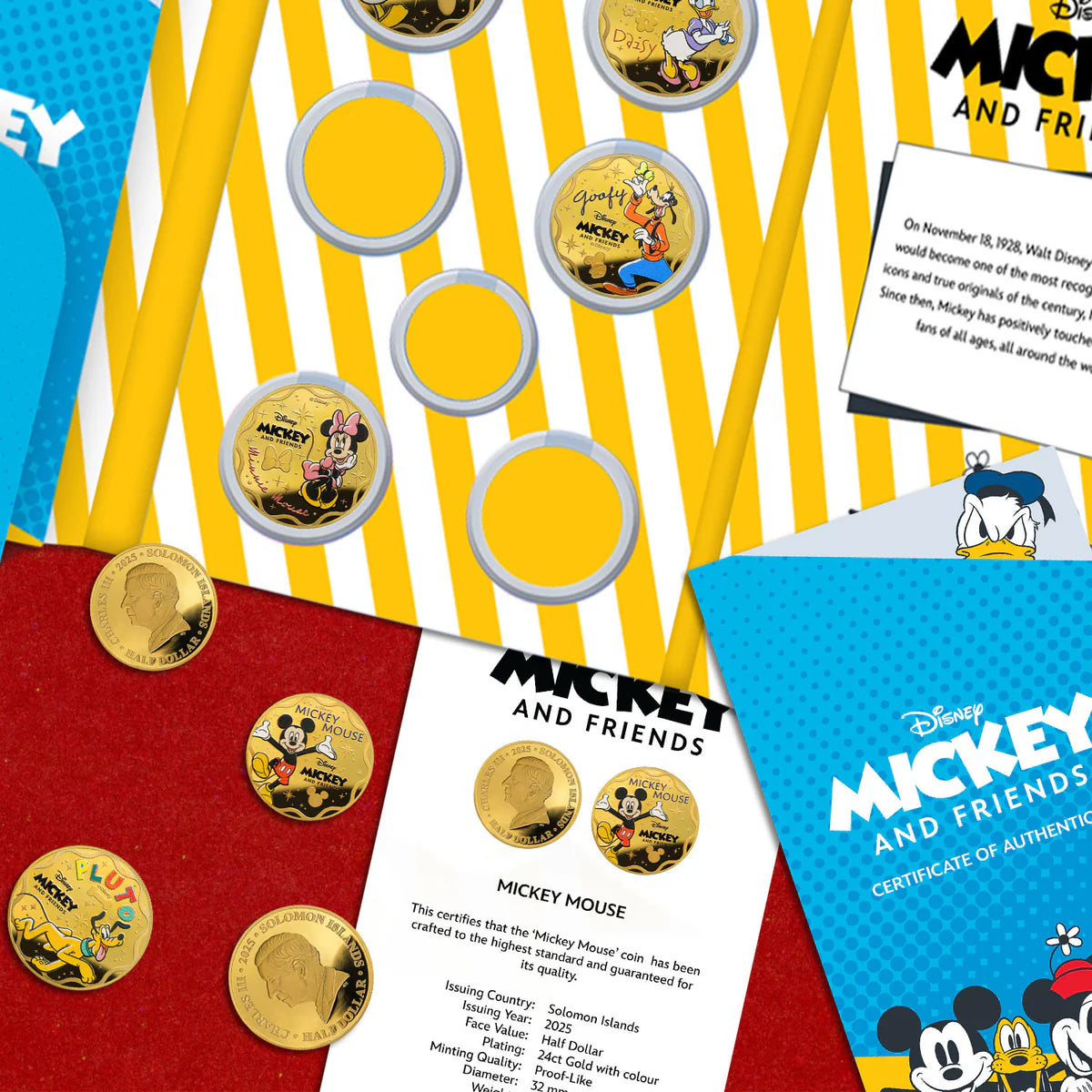 Mickey Mouse and Friends Forever Official 2025 Disney Coin Set