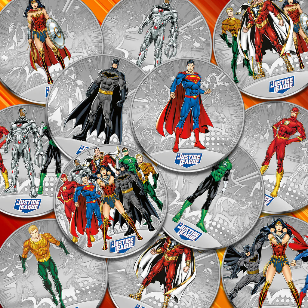DC Comics .999 Silver Plated Justice League Collection