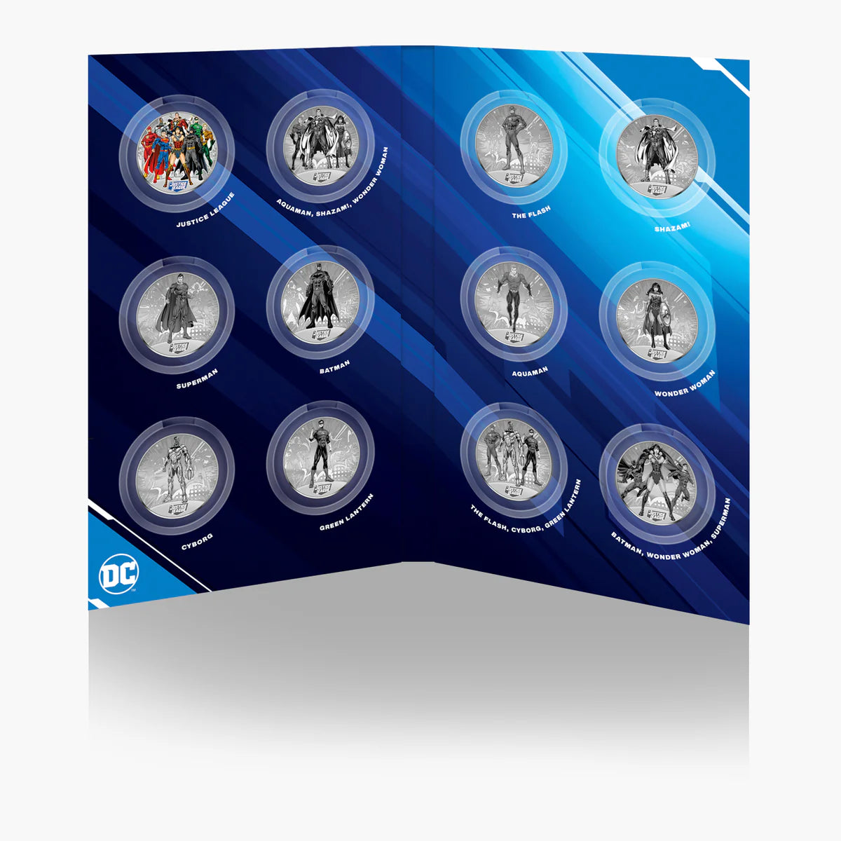 DC Comics .999 Silver Plated Justice League Collection