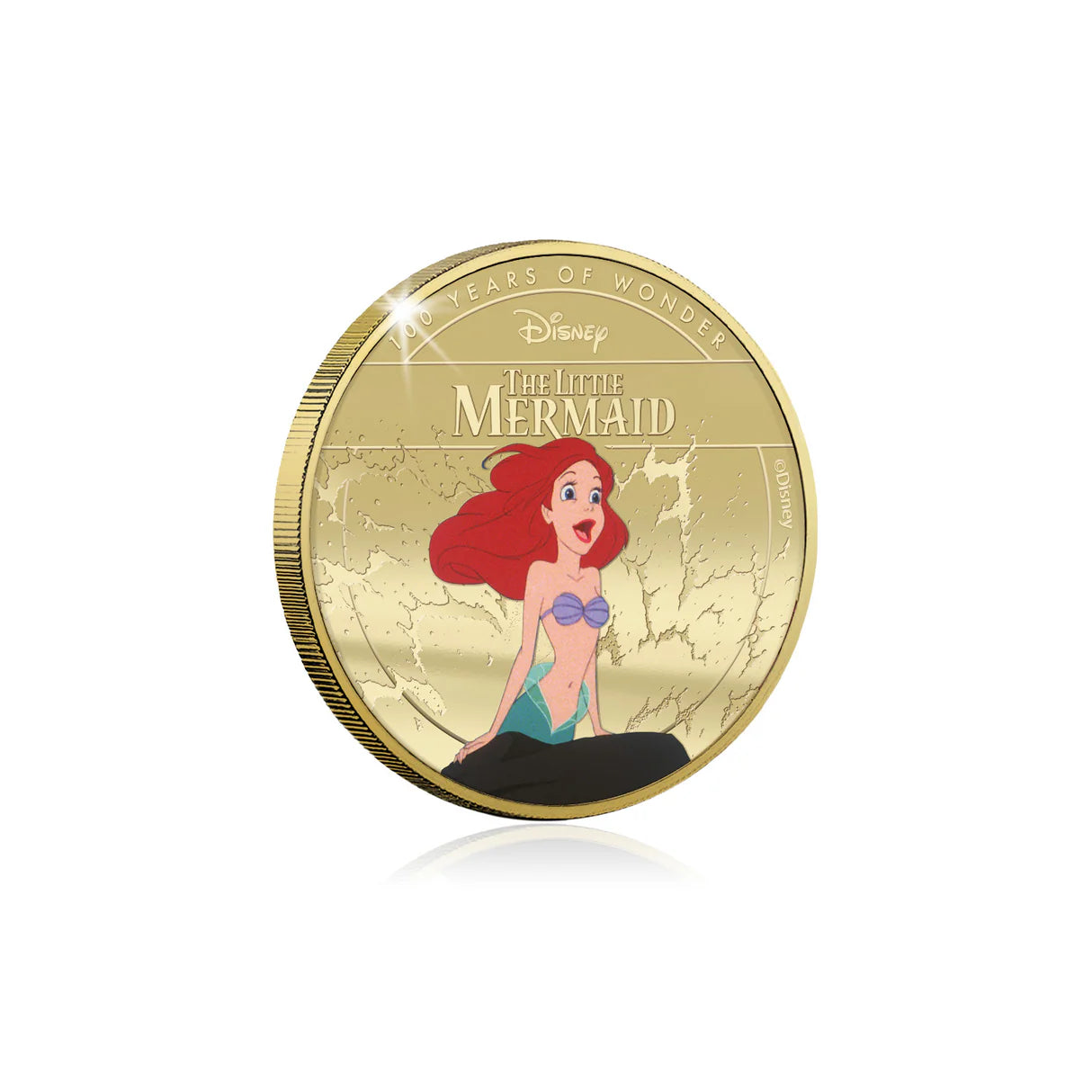 Little Mermaid gold plated 44mm