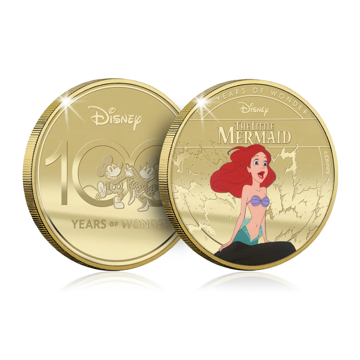 Little Mermaid gold plated 44mm