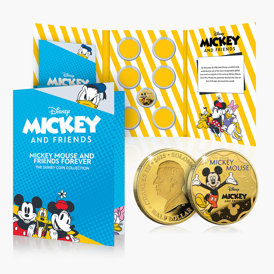 2025 Mickey Mouse and Friends Forever Official 24 Carat Gold Plated Disney Coin