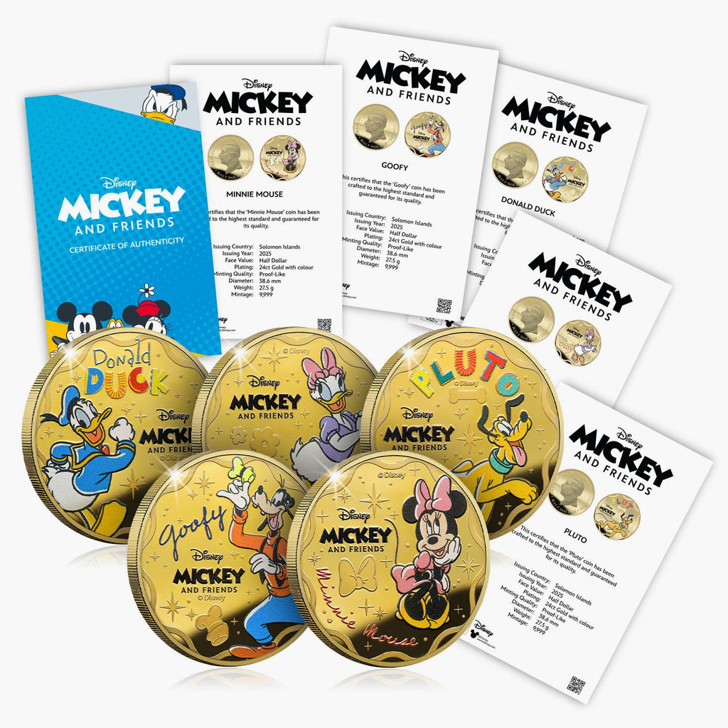 Mickey Mouse and Friends Forever Official 2025 Disney Coin Set