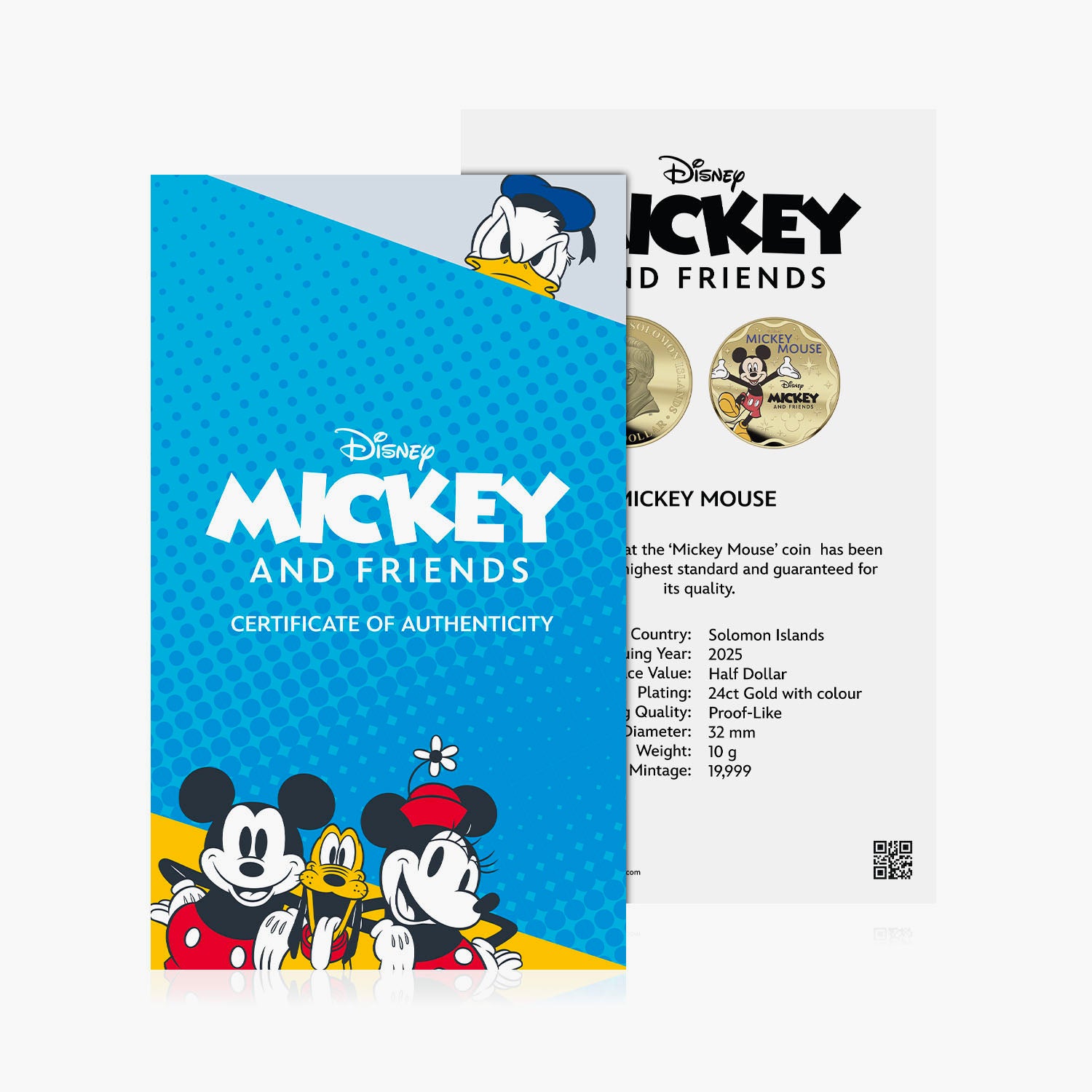 2025 Mickey Mouse and Friends Forever Official 24 Carat Gold Plated Disney Coin