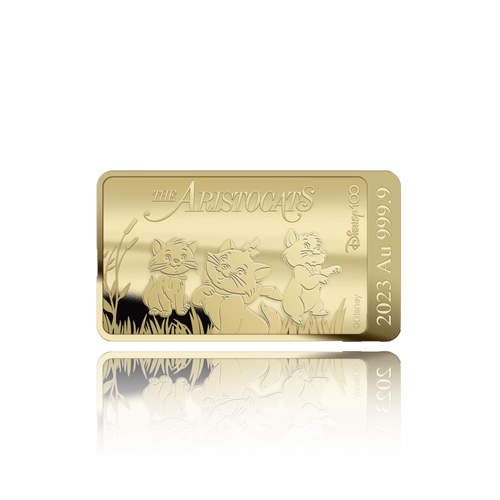 (Sold out)The Aristocats Gold Bar – Disney 100 Years (1/100 oz)