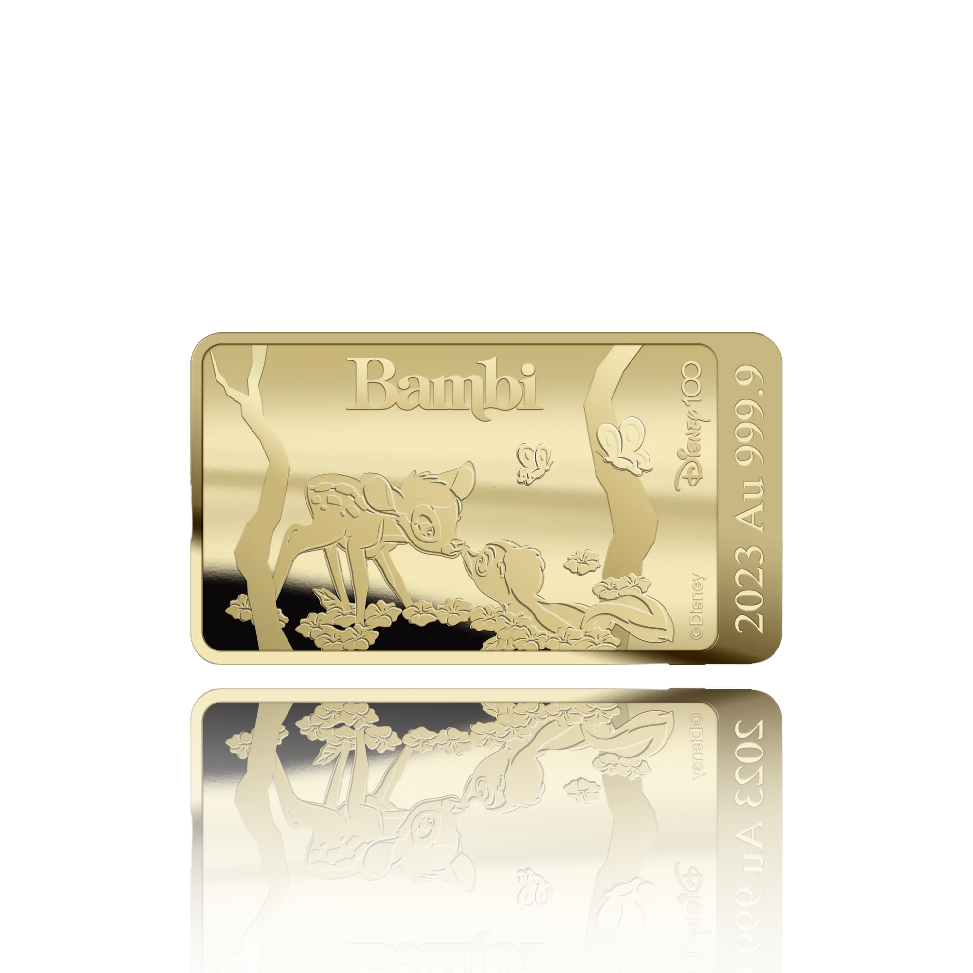 Bambi Gold Bar – Disney 100 Years (1/100 oz)