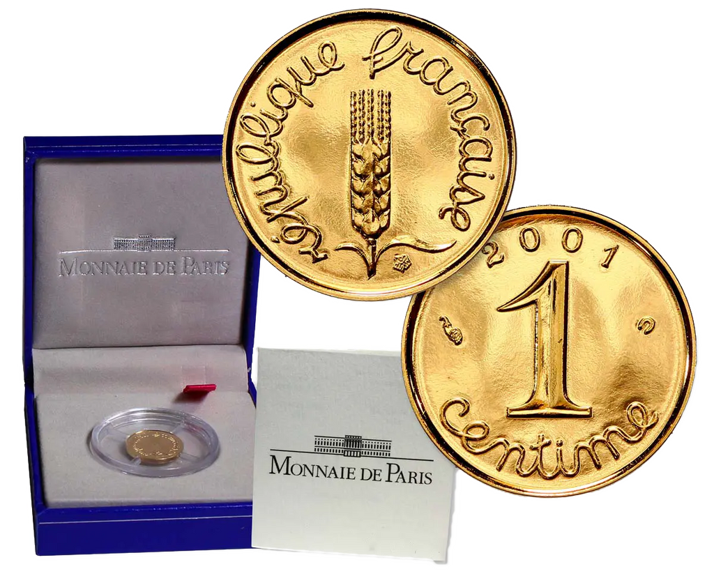 1 Centime Épi Gold  2001 — Monnaie de Paris