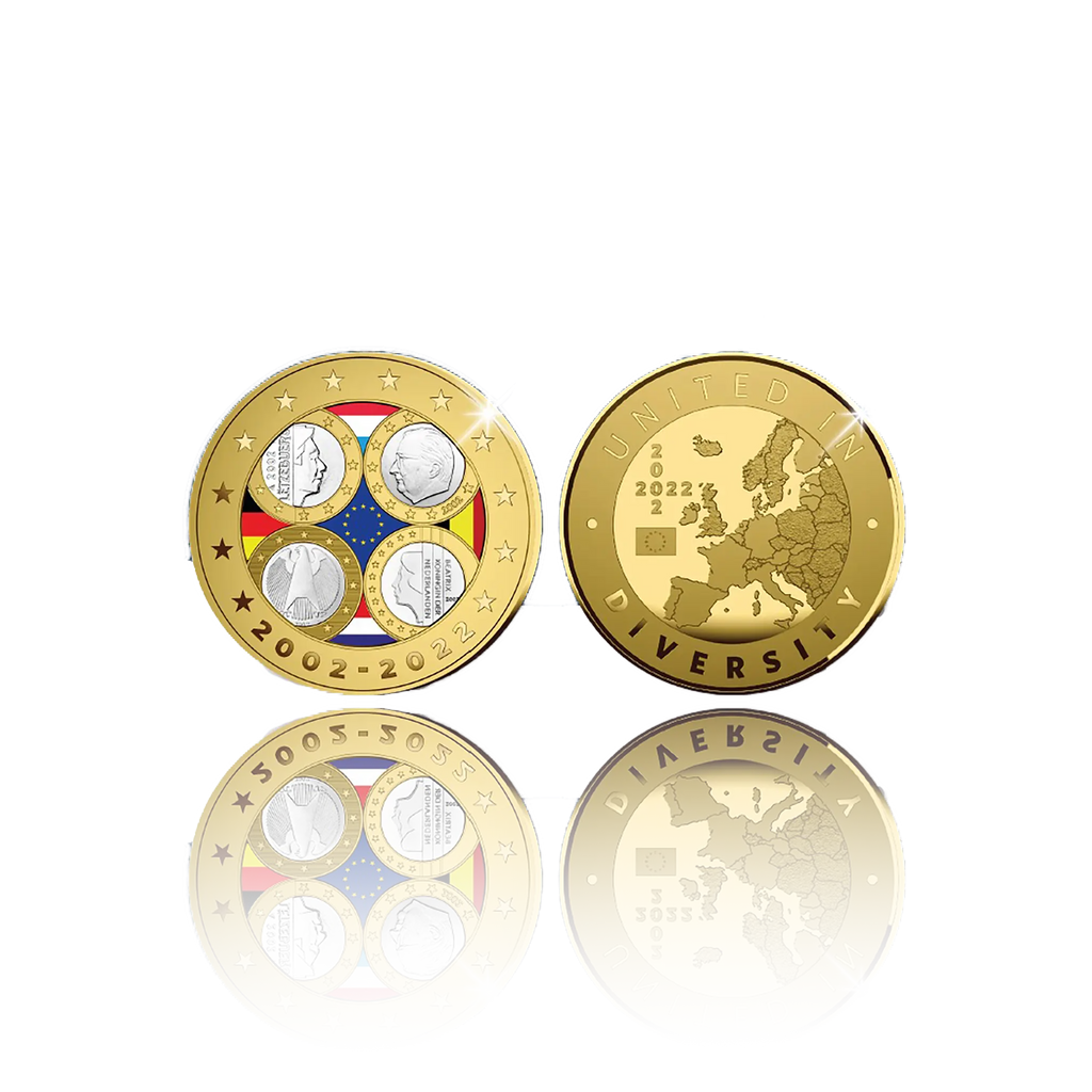 20 Years of the Euro — Official Proof Commemorative Medal Luxembourg · Belgium · Germany · The Netherlands