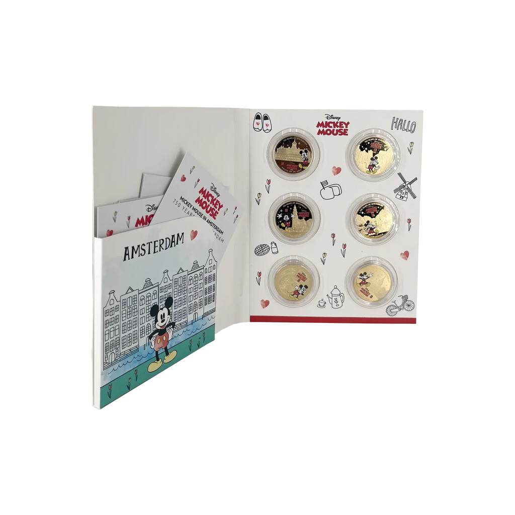 750 Years of Amsterdam – Mickey Mouse – Exclusive Gold plated Coin Set