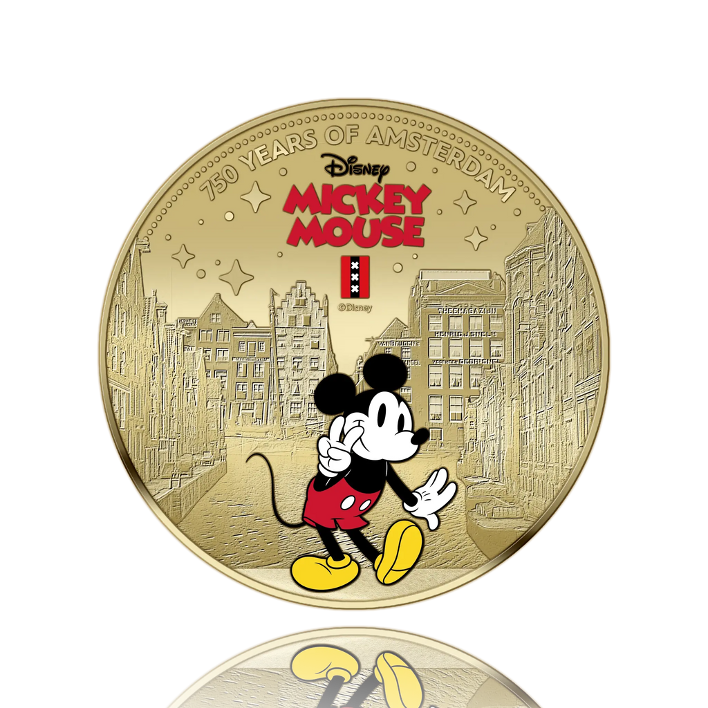 750 Years of Amsterdam – Mickey Mouse – Exclusive Gold plated Coin Set