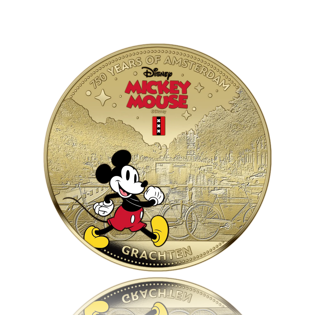 750 Years of Amsterdam – Mickey Mouse – Exclusive Gold plated Coin Set