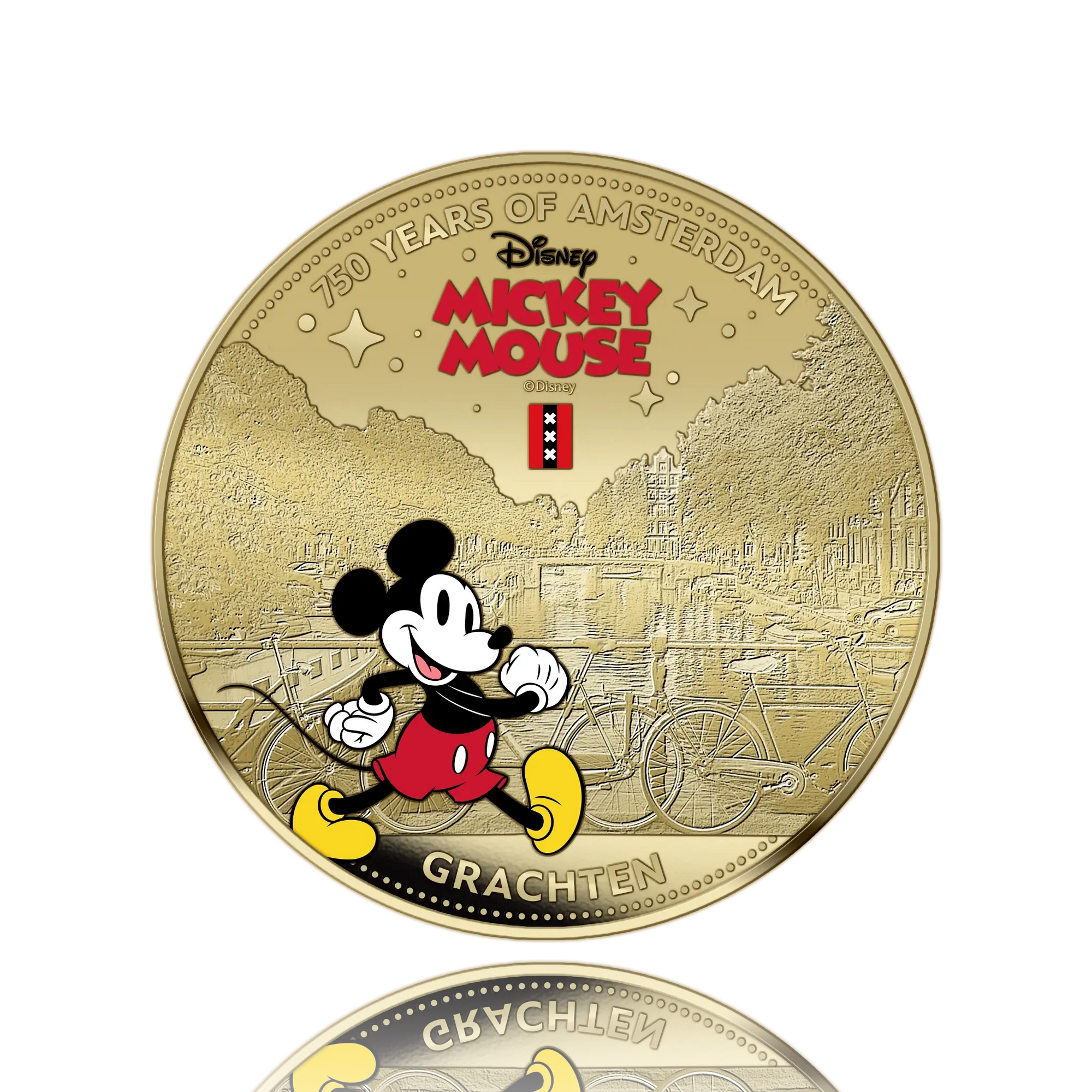750 Years of Amsterdam – Mickey Mouse – Exclusive Gold plated Coin Set