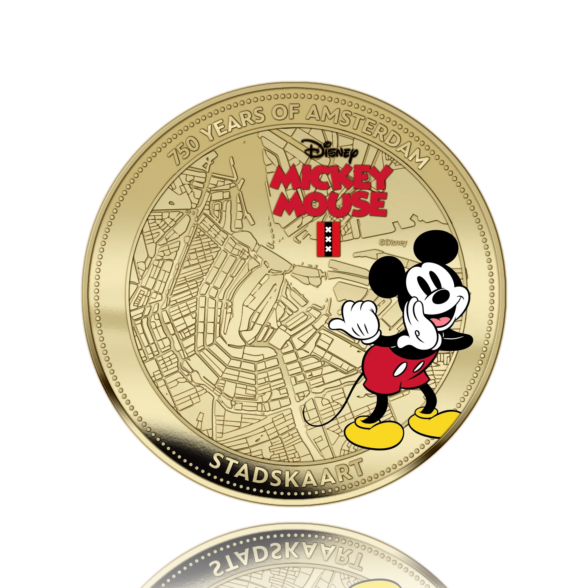 750 Years of Amsterdam – Mickey Mouse – Exclusive Gold plated Coin Set
