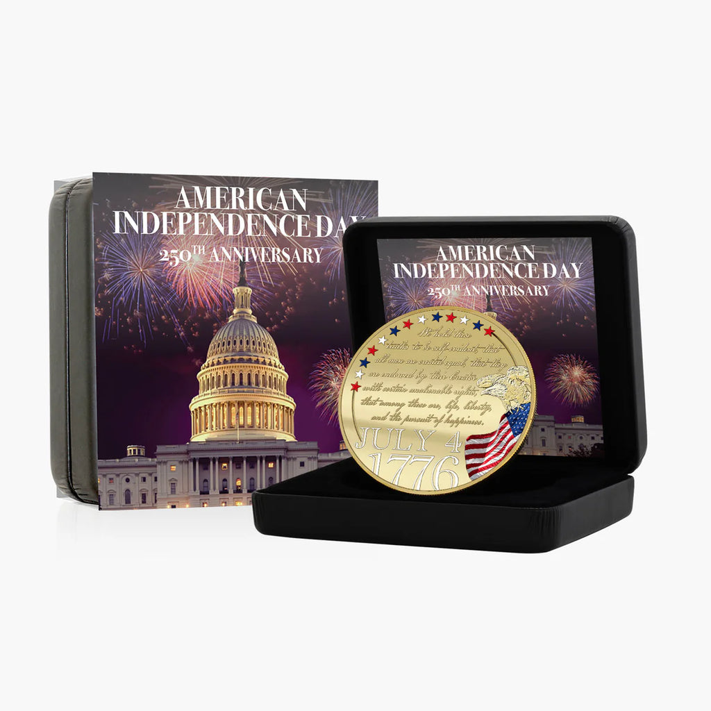 250 Years of American Independence 50mm Gold-Plated Coin Luxe Edition