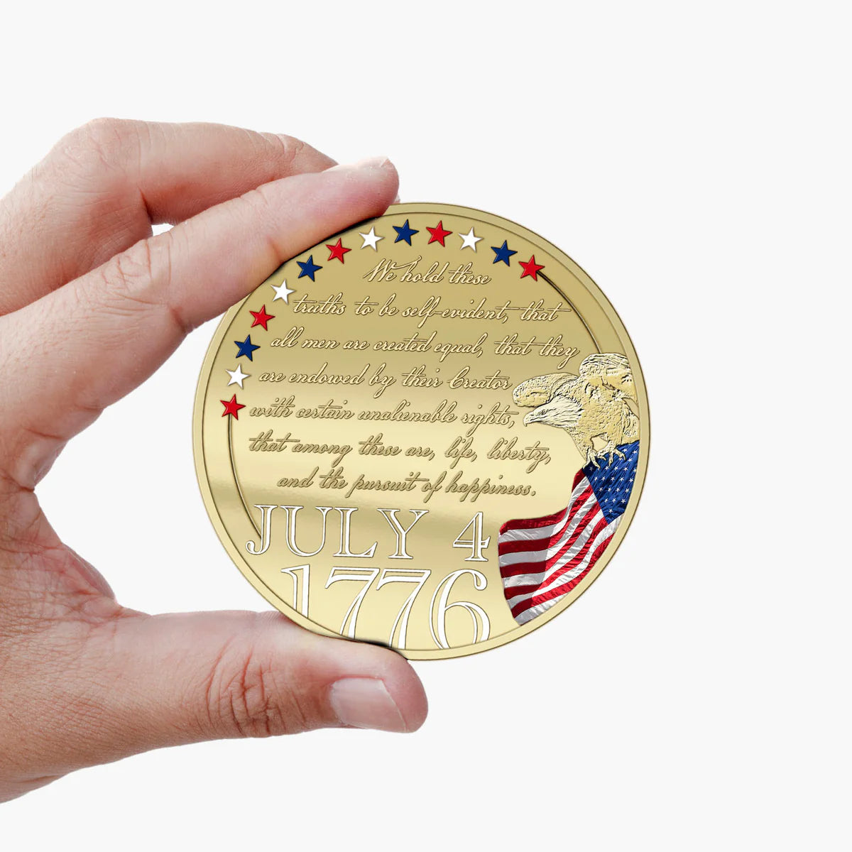 250 Years of American Independence 50mm Gold-Plated Coin Luxe Edition