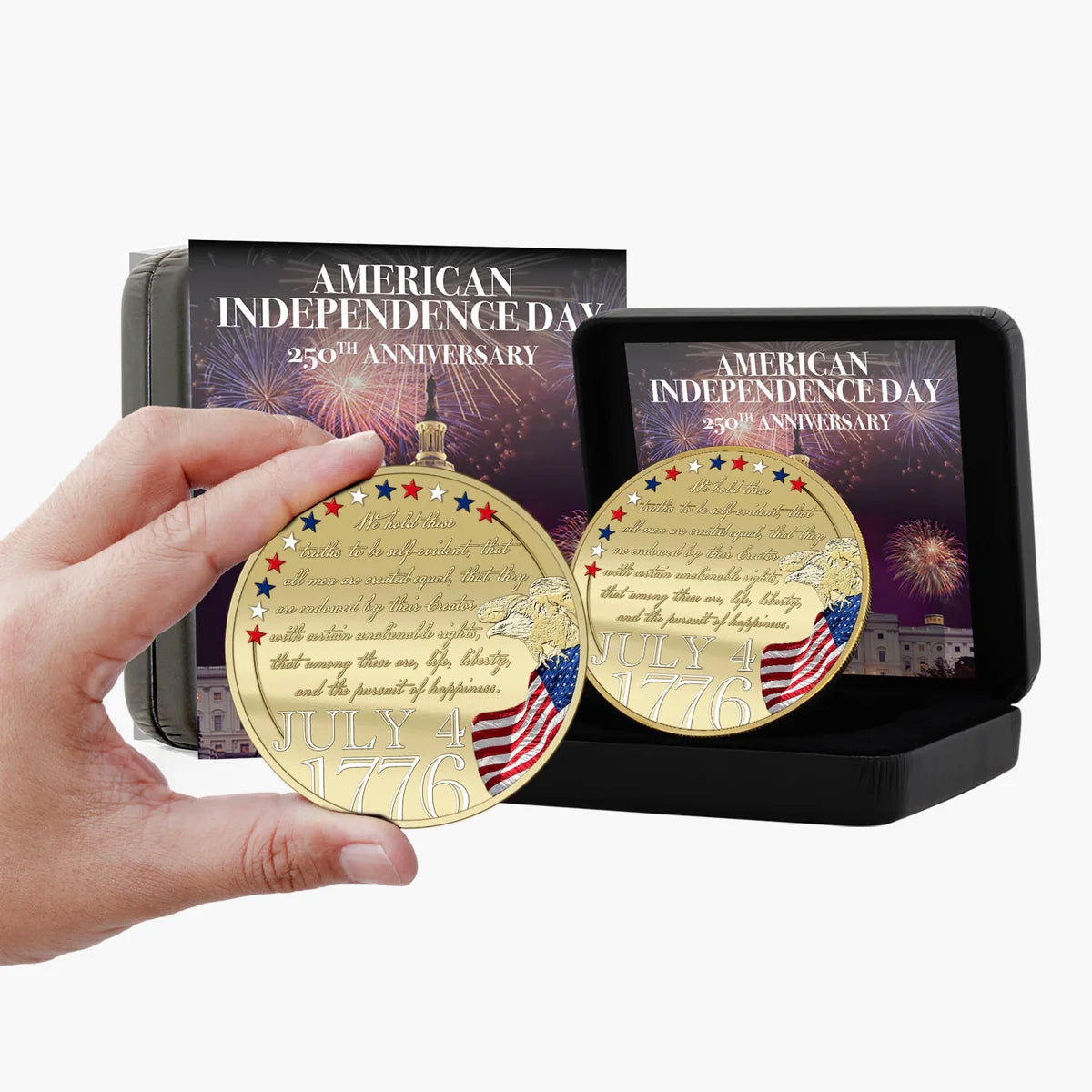 250 Years of American Independence 50mm Gold-Plated Coin Luxe Edition