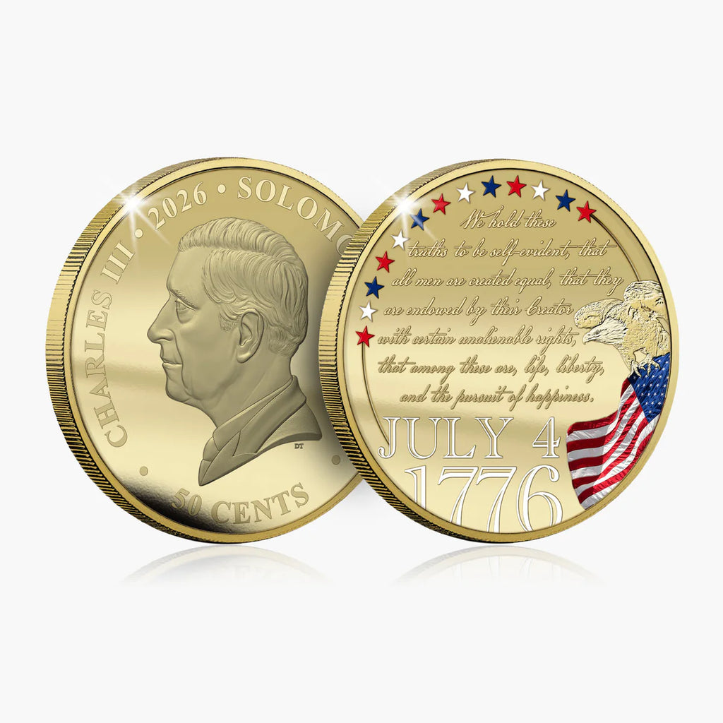 250 Years of American Independence 50mm Gold-Plated Coin Luxe Edition