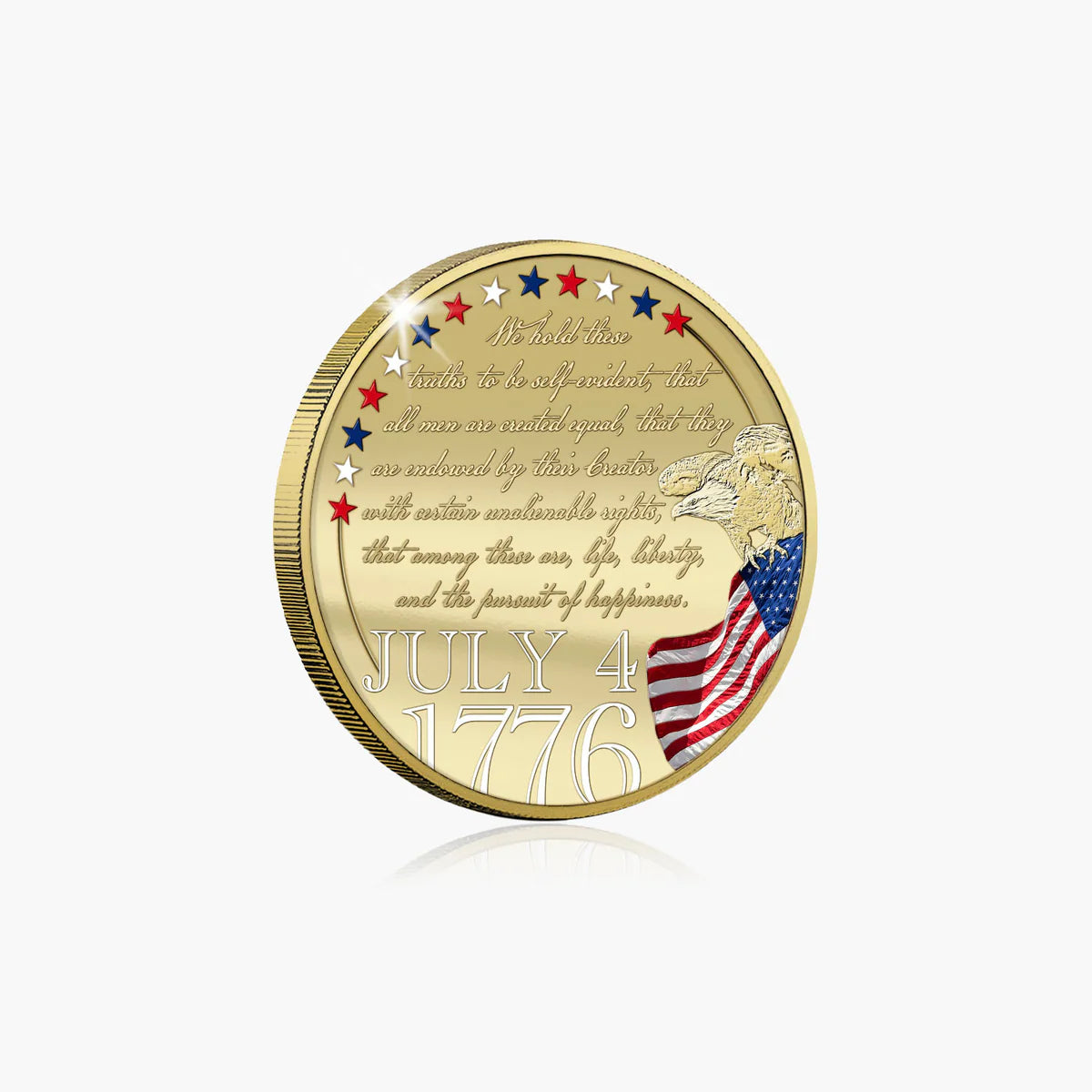 250 Years of American Independence 50mm Gold-Plated Coin Luxe Edition