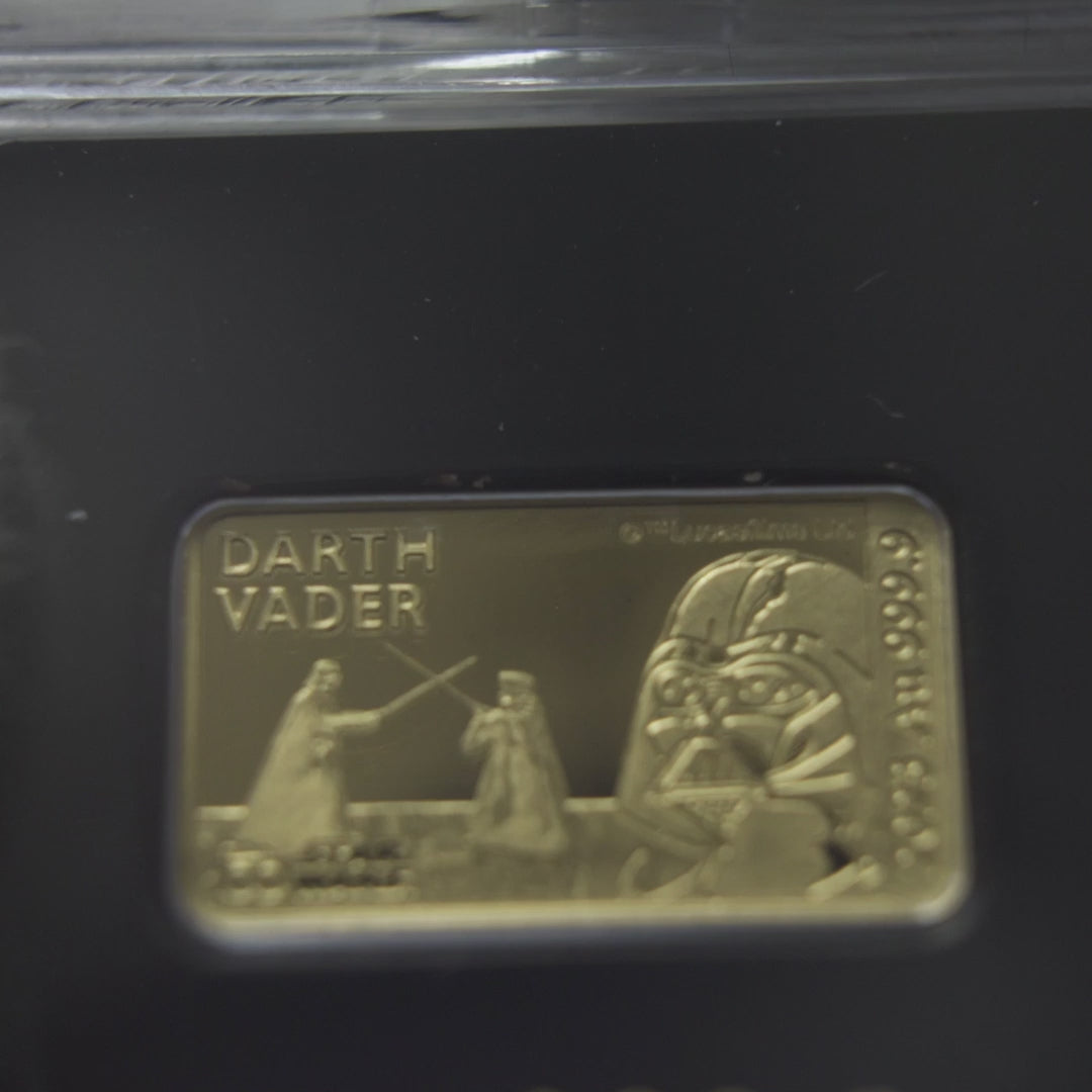 Darth Vader Gold Bar – Disney 100 Years (1/100 oz)