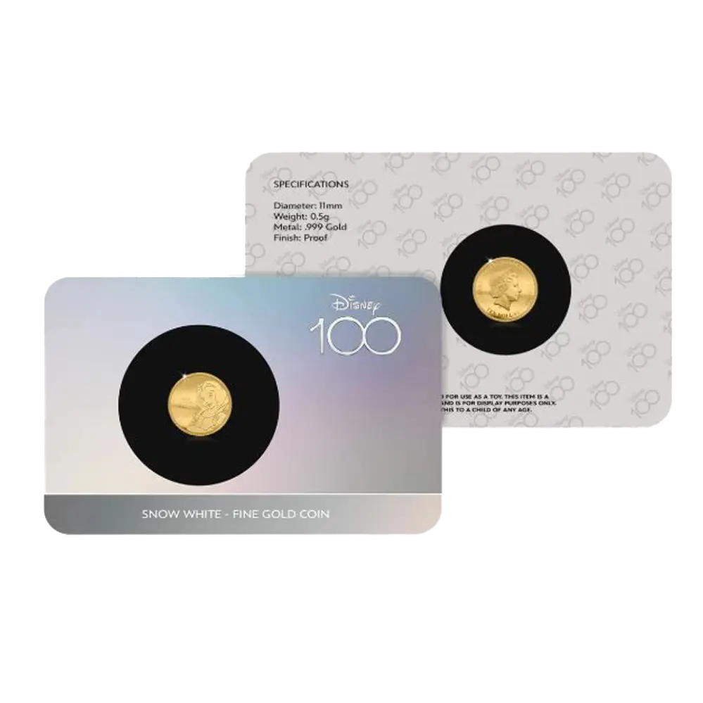 Solid Gold Coin – Snow White – Disney 100th Anniversary